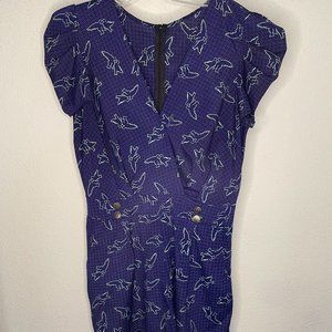Vintage Dove Print Romper